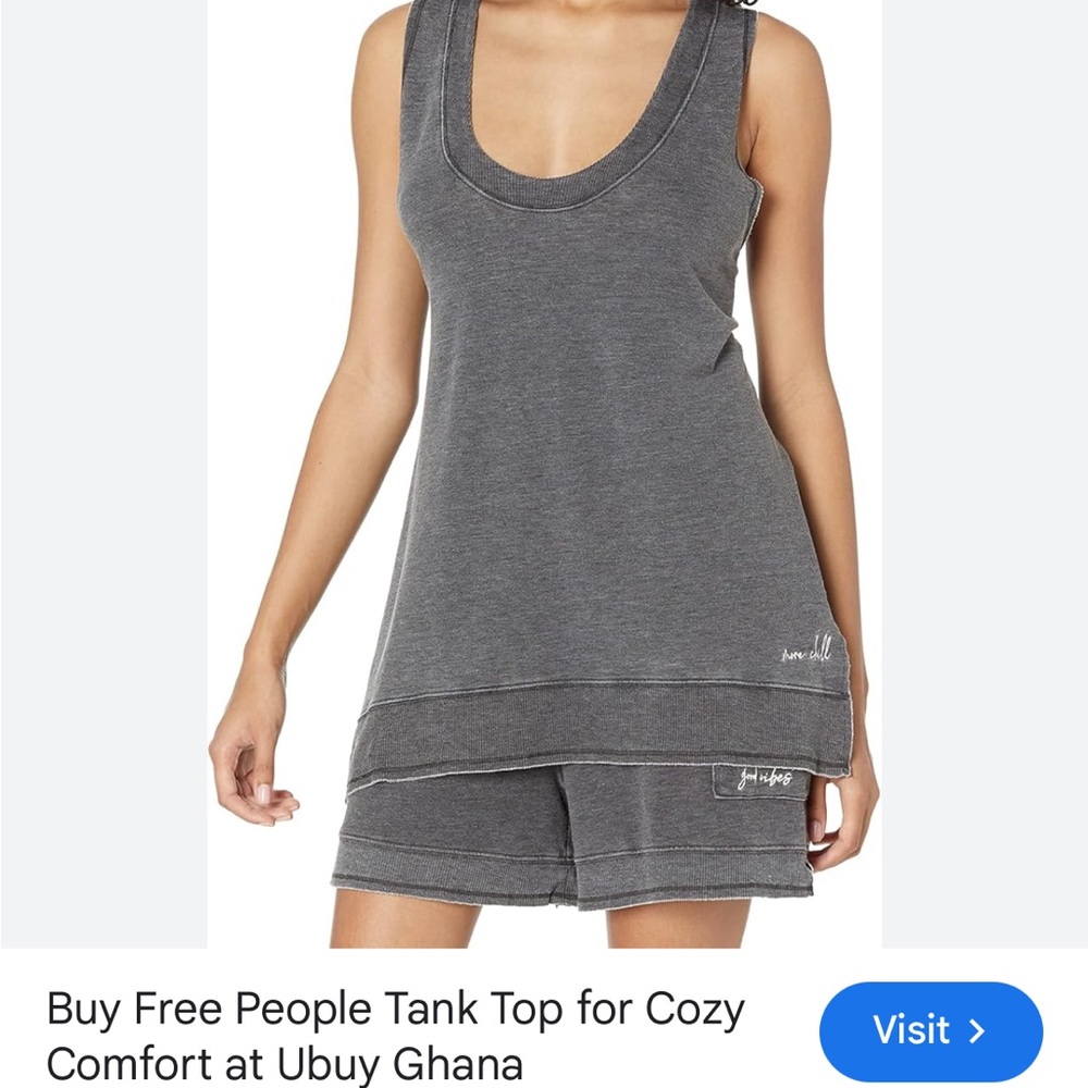 Free People Charcoal Tank Top XS